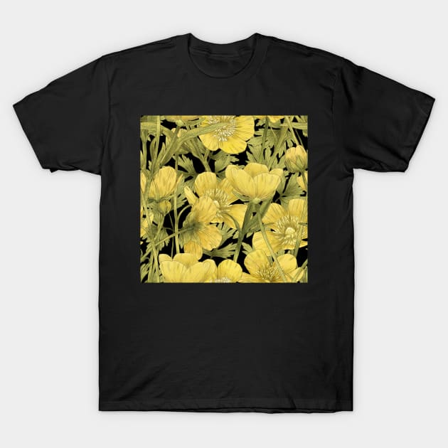 Buttercup on black T-Shirt by orsinha